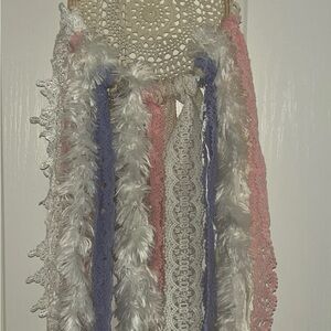 Boho Dreamcatcher with Lace and Feathers